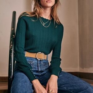 Sezane Ornella sweater in Teal | Size 38/6